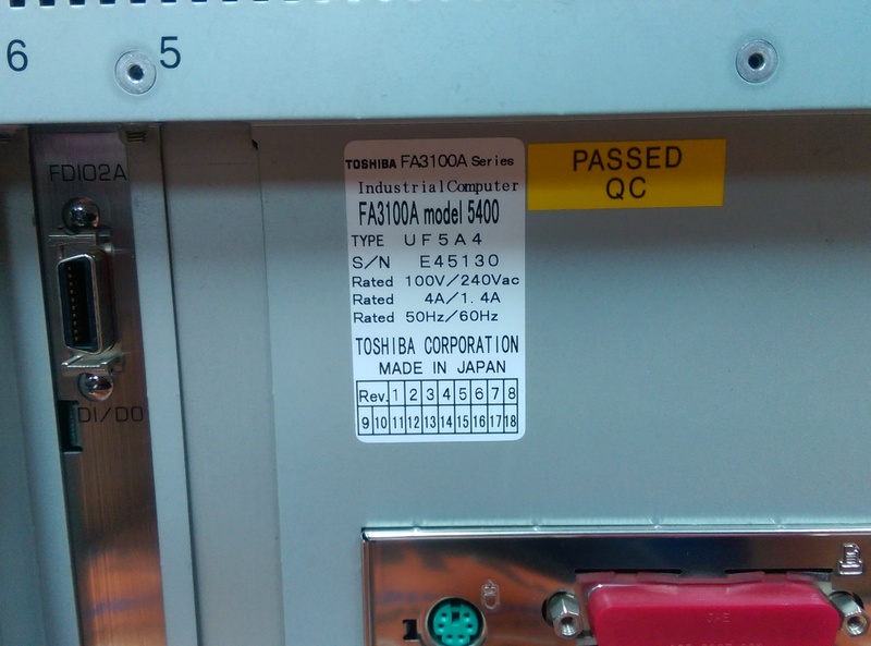 TOSHIBA FA3100A MODEL 5400 UF5A4 computer - PLC DCS SERVO Control MOTOR  POWER SUPPLY IPC ROBOT